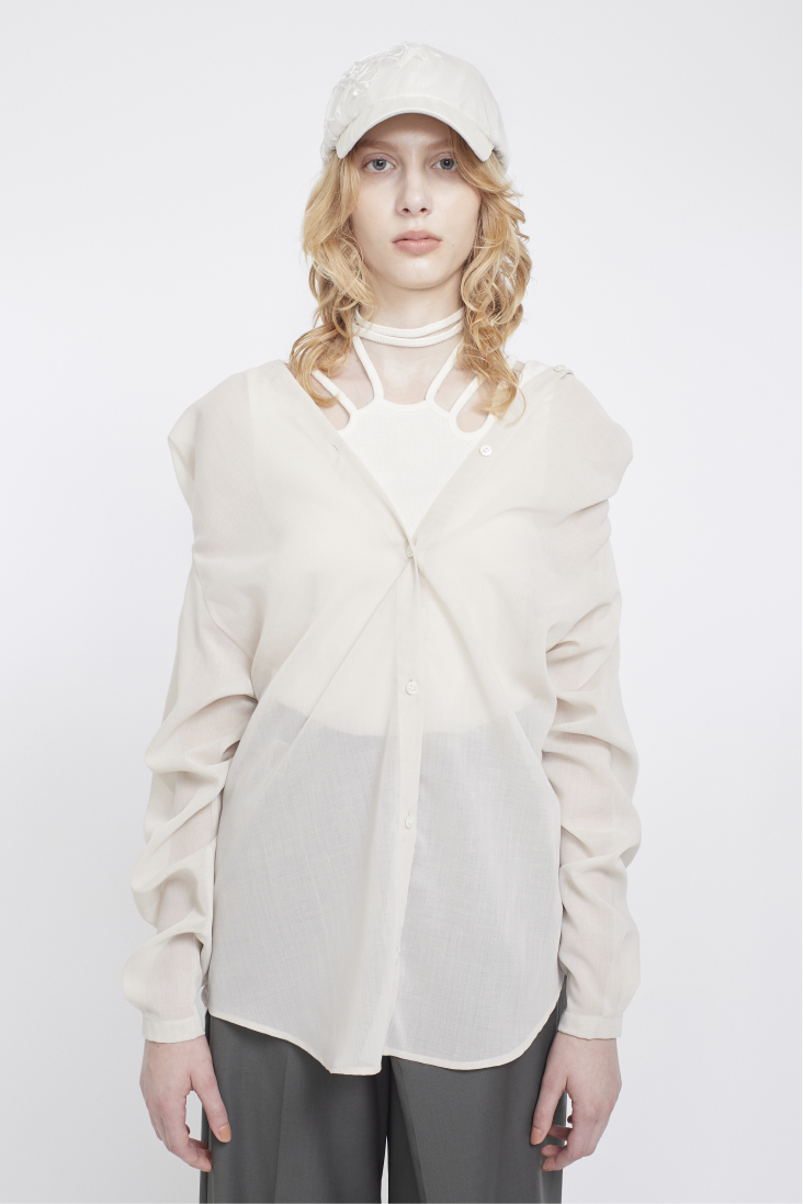 Float hood Shirt (Beige)