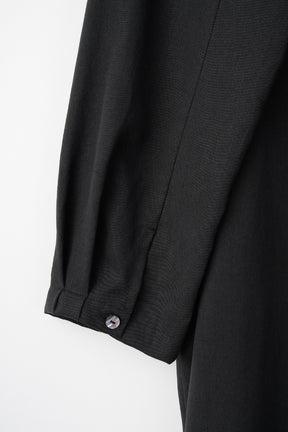 Veil embroidered dress (Black)