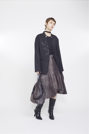 Veil embroidered jacket (Black)