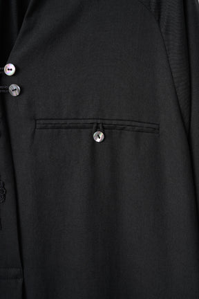 Veil embroidered dress (Black)