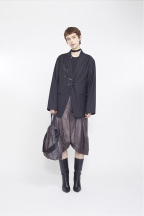Veil embroidered jacket (Black)
