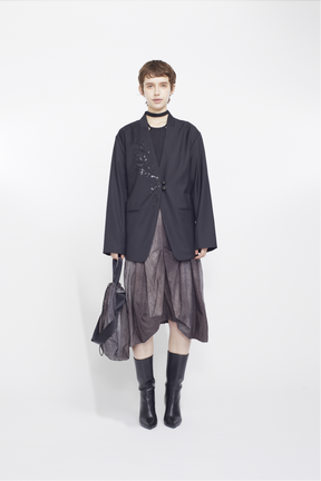 Veil embroidered jacket (Black)