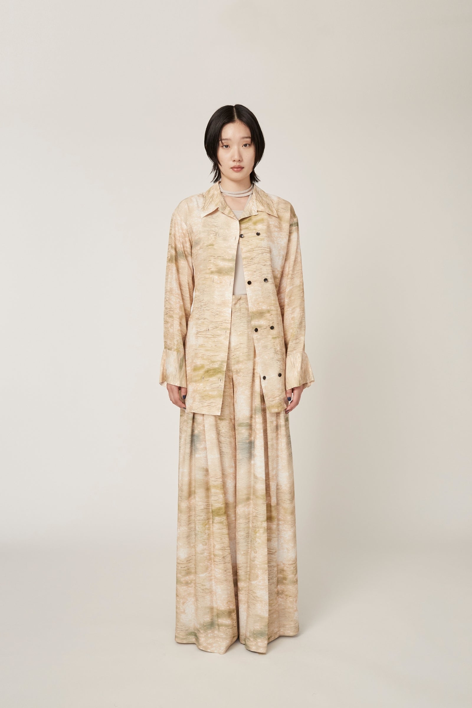 シャツ+ブラウス(長袖+七分) murral "Encounter" shirt (Beige) Encounter