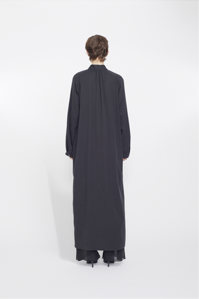 Veil embroidered dress (Black)