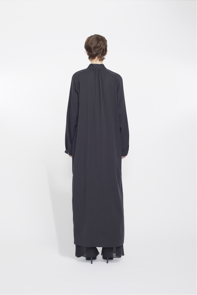 Veil embroidered dress (Black)