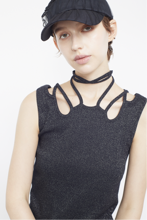 Glitter ivy tank (Black)