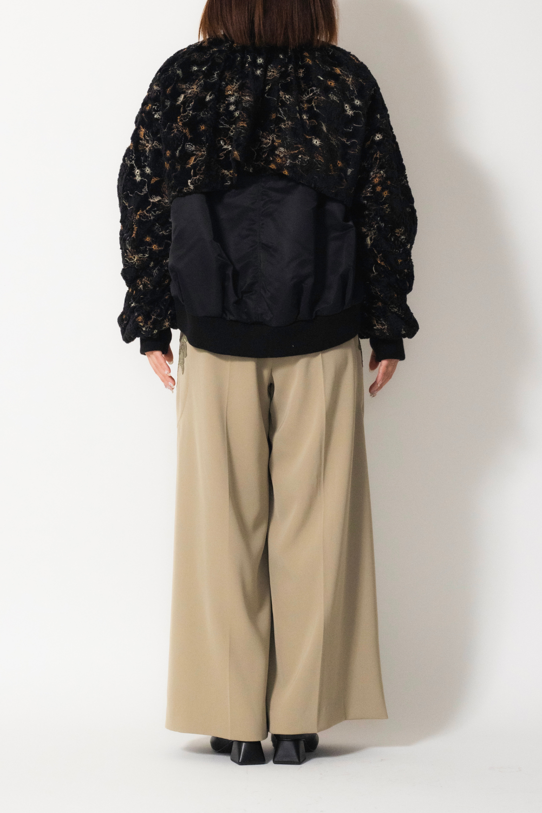 MURRAL Camouflage embroidered military blouson (Black)