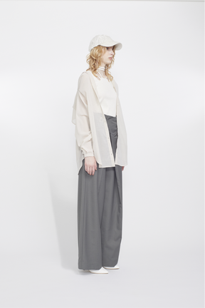 Float hood Shirt (Beige)