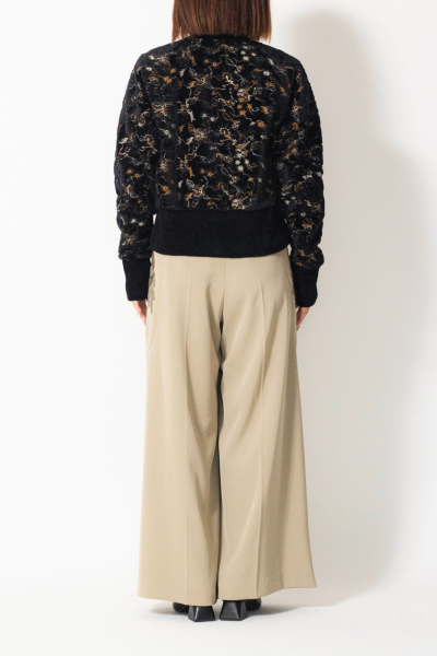 MURRAL Camouflage embroidered knit cardigan (Ivory)