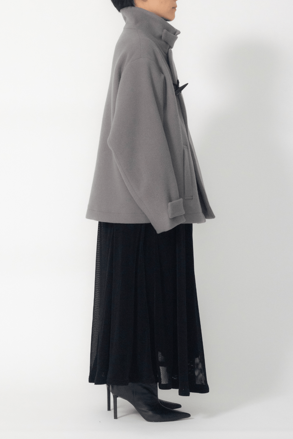 MURRAL Trillium embroidered wool coat (Gray)