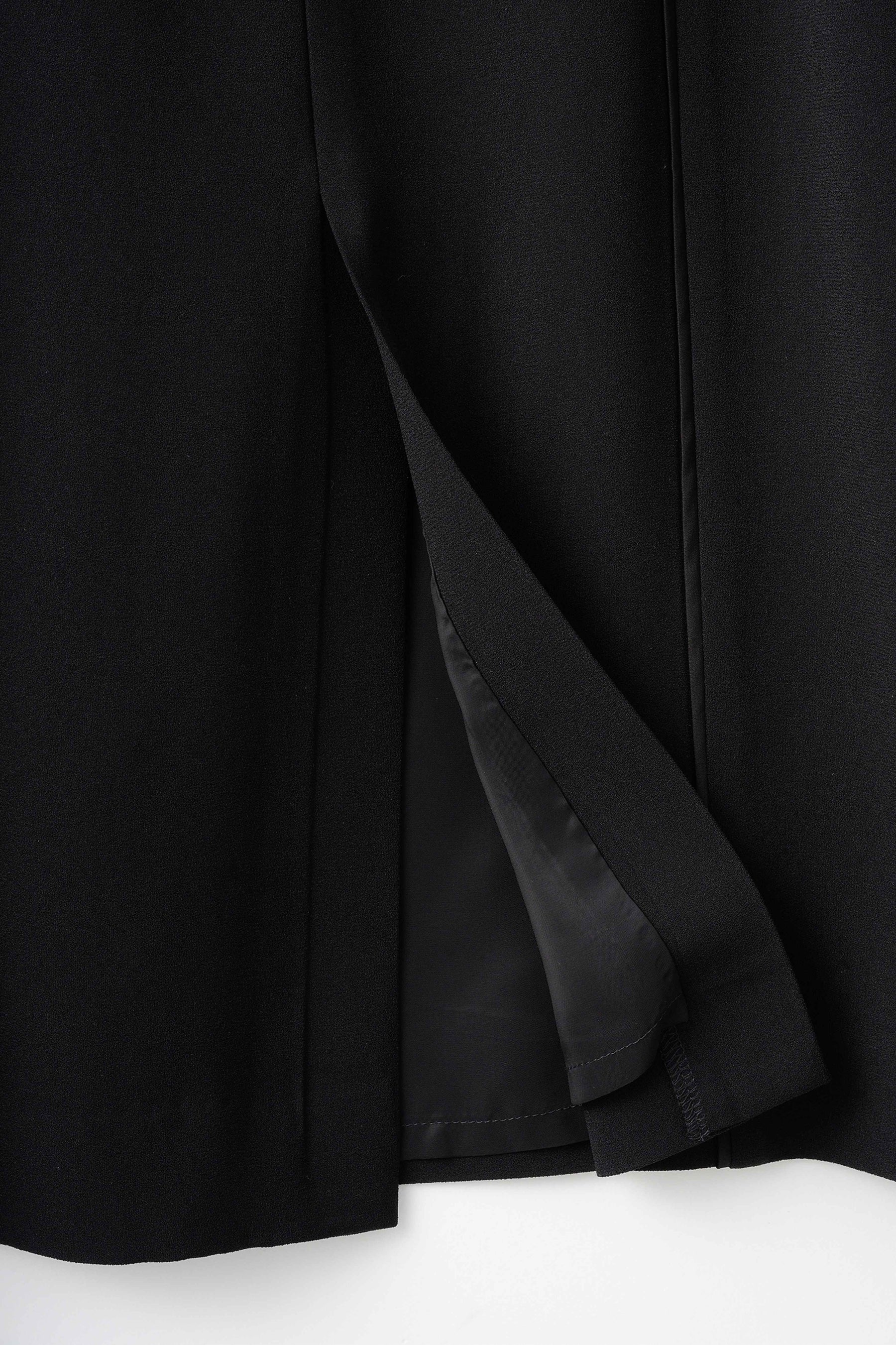 Petal collar lace dress set (Black)