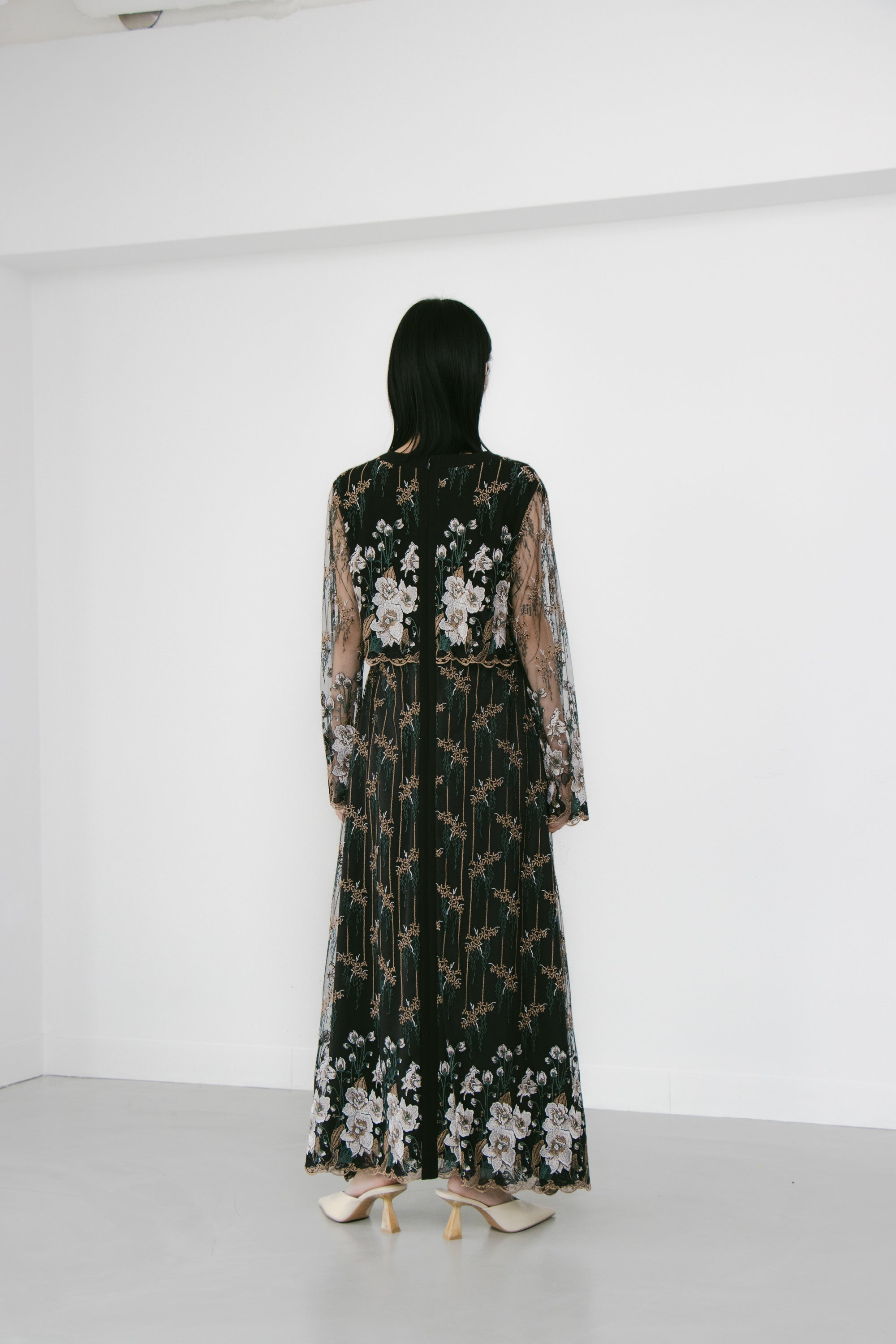 MURRAL Everlasting embroidery lace dress (Black)