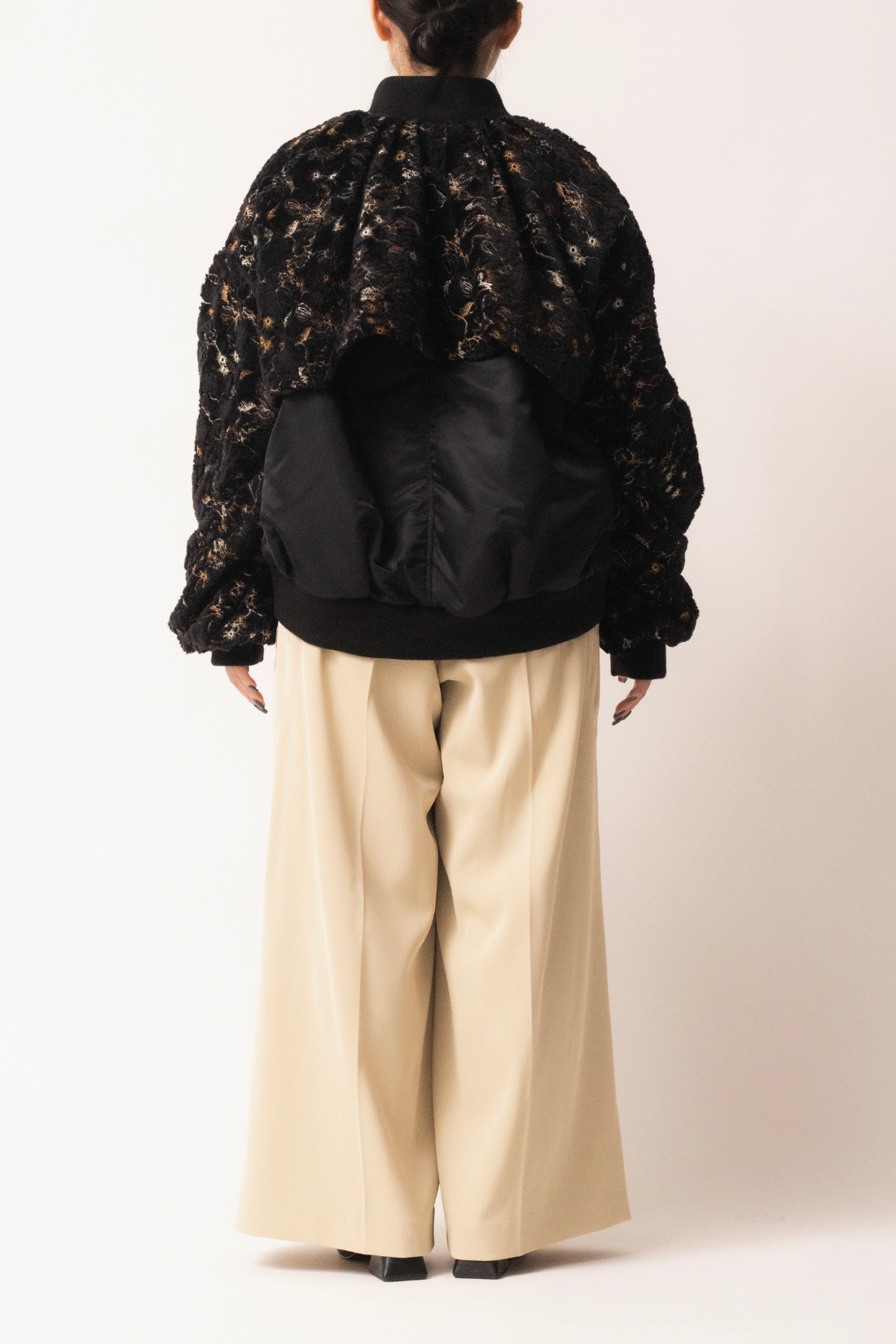 MURRAL Camouflage embroidered military blouson (Ivory)