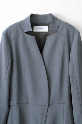 Slit sleeve lace jumpsuit set (Blue)