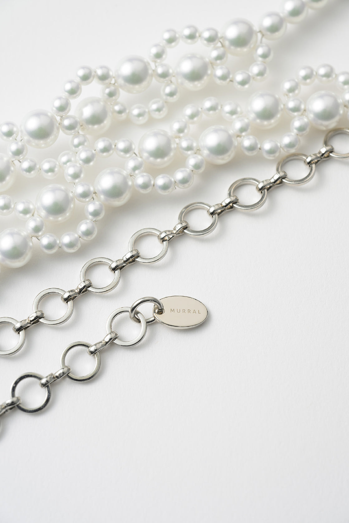 Grain pearl belt (White)