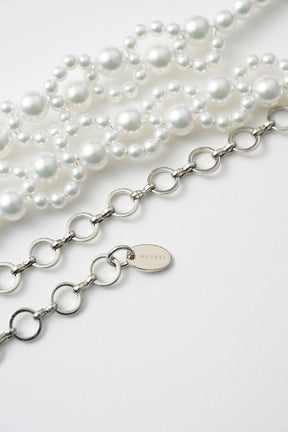 Grain pearl belt (White)