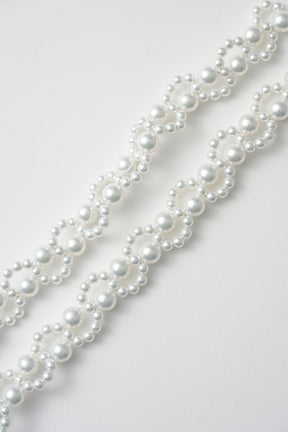 Grain pearl belt (White)