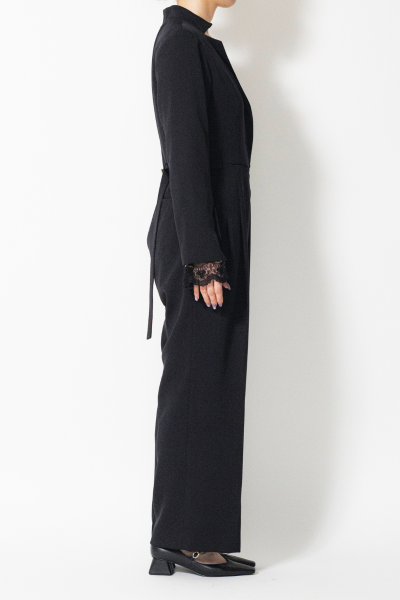 MURRAL Slit sleeve lace jumpsuit (Blue)