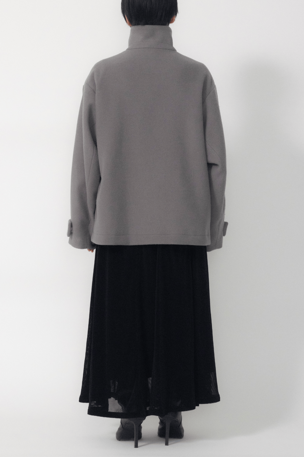 MURRAL Trillium embroidered wool coat (Gray)