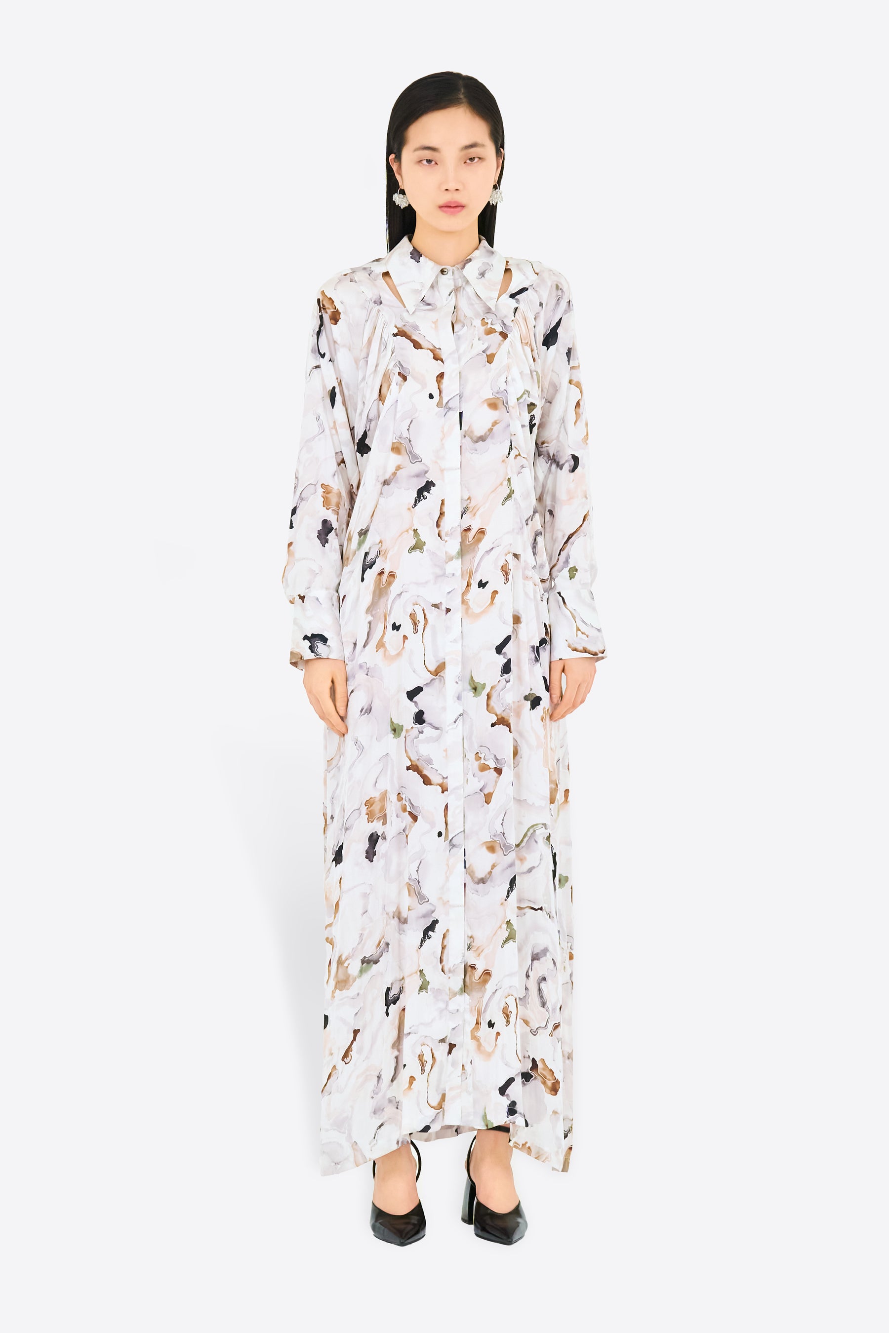 Dipsacus shirt dress (White)