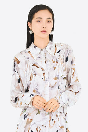 Dipsacus shirt dress (White)