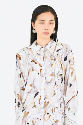 Dipsacus shirt dress (White)