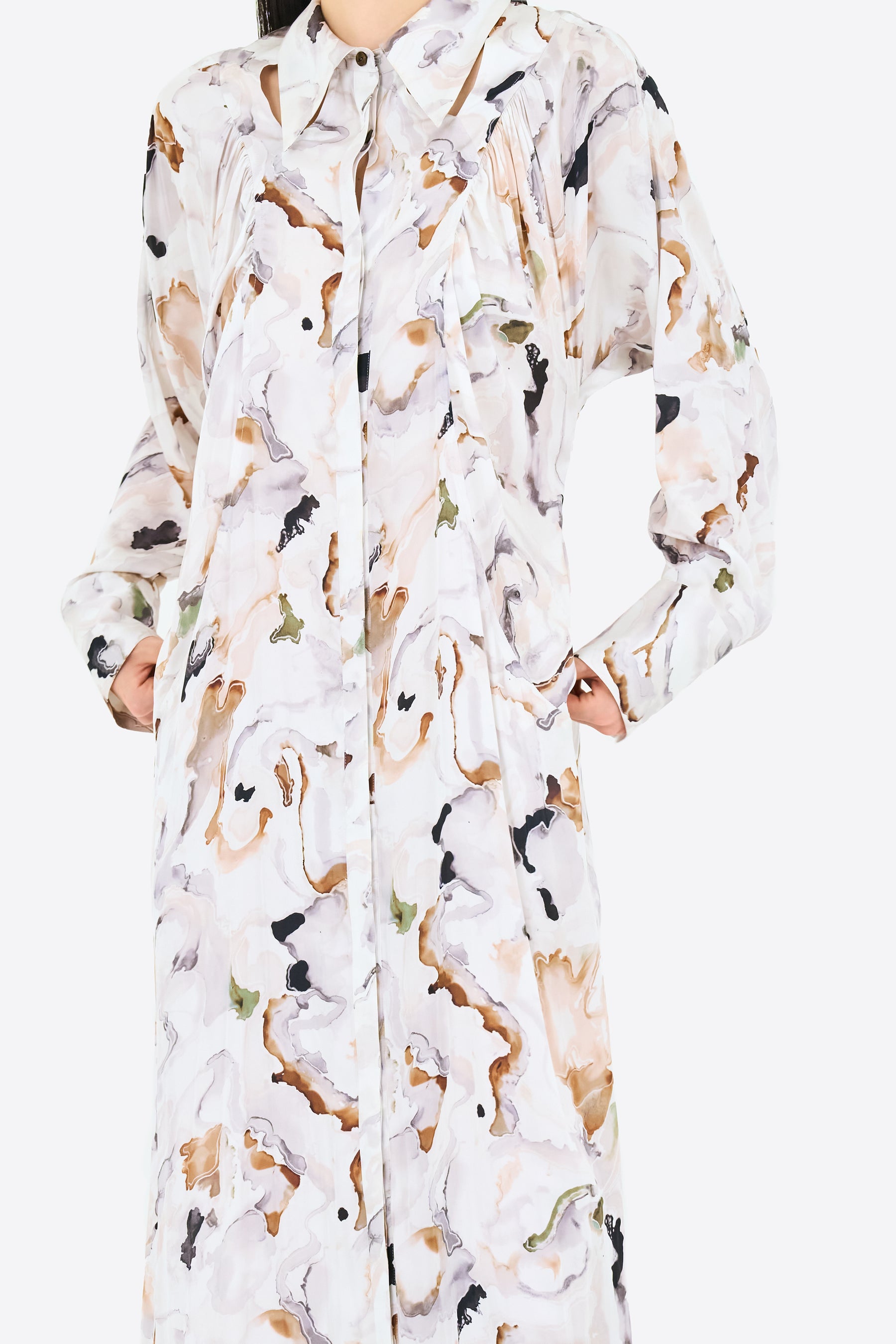 Dipsacus shirt dress (White)