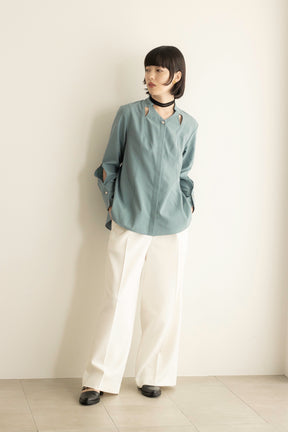 Cross cut shirt (Green)