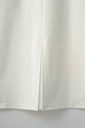 Framed embroidered jersey dress (White)