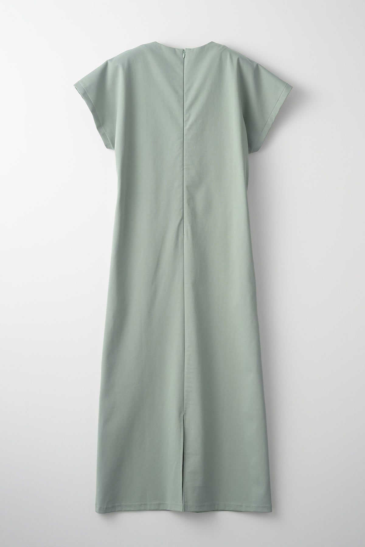 Framed embroidered jersey dress (Ash green)