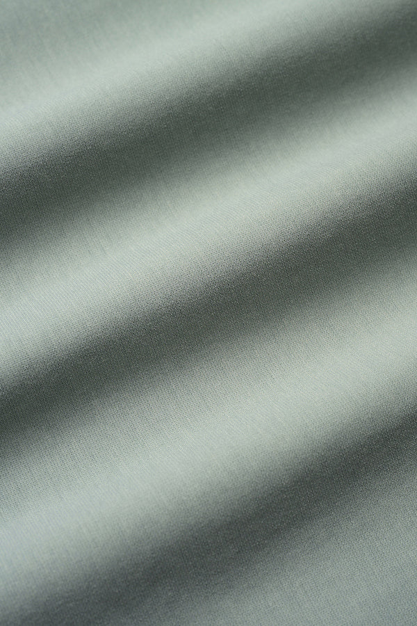 Framed embroidered jersey dress (Ash green)