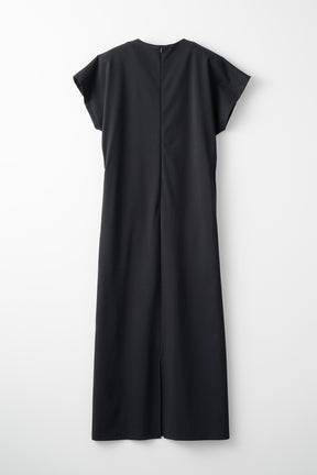 Framed embroidered jersey dress (Black)