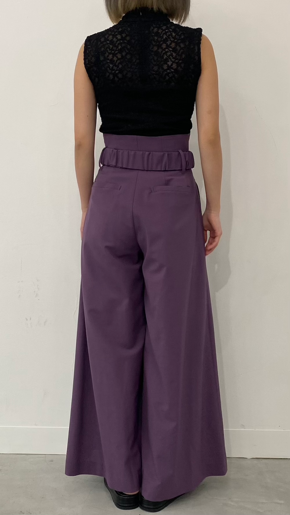 MURRAL Contrast wide slacks (Purple)