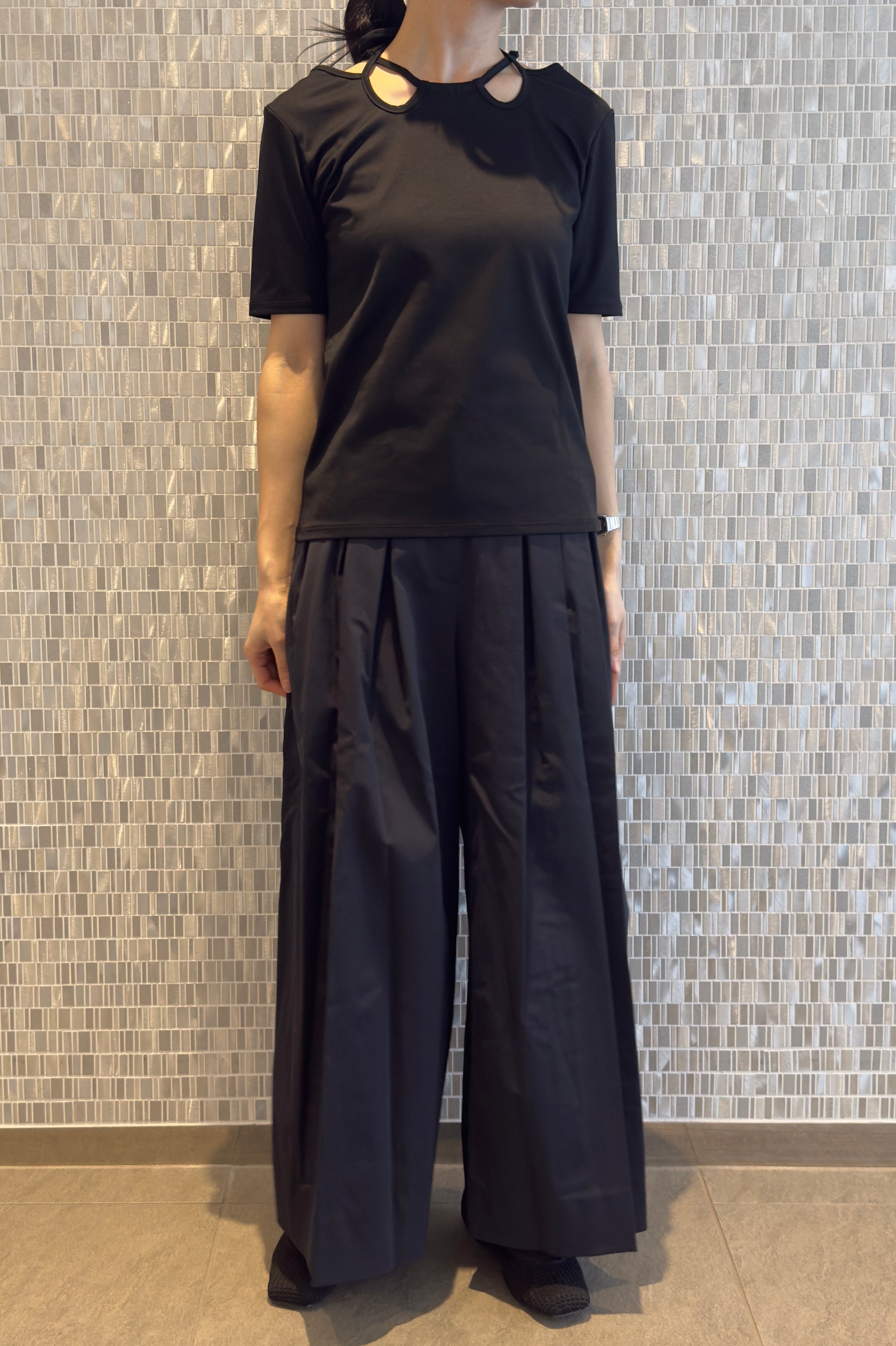 MURRAL Ivy halfsleeve tops (Black)