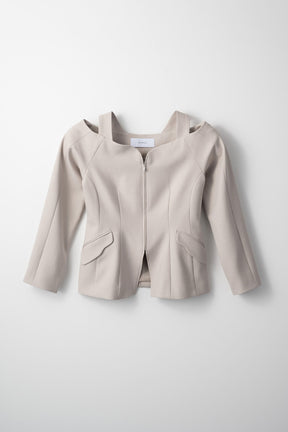 Melt off shoulder jacket (Ivory)