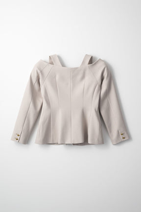 Melt off shoulder jacket (Ivory)
