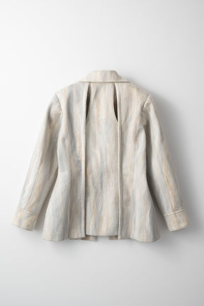 Snow cover needle punch jacket (White)