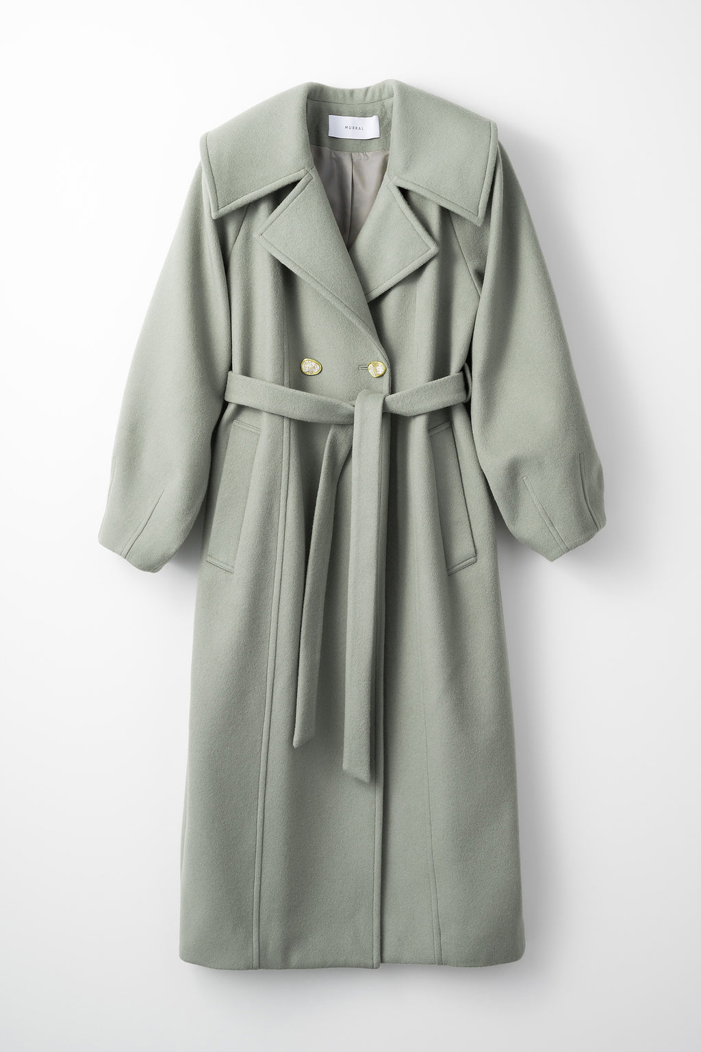 Curvy wool coat (Green)