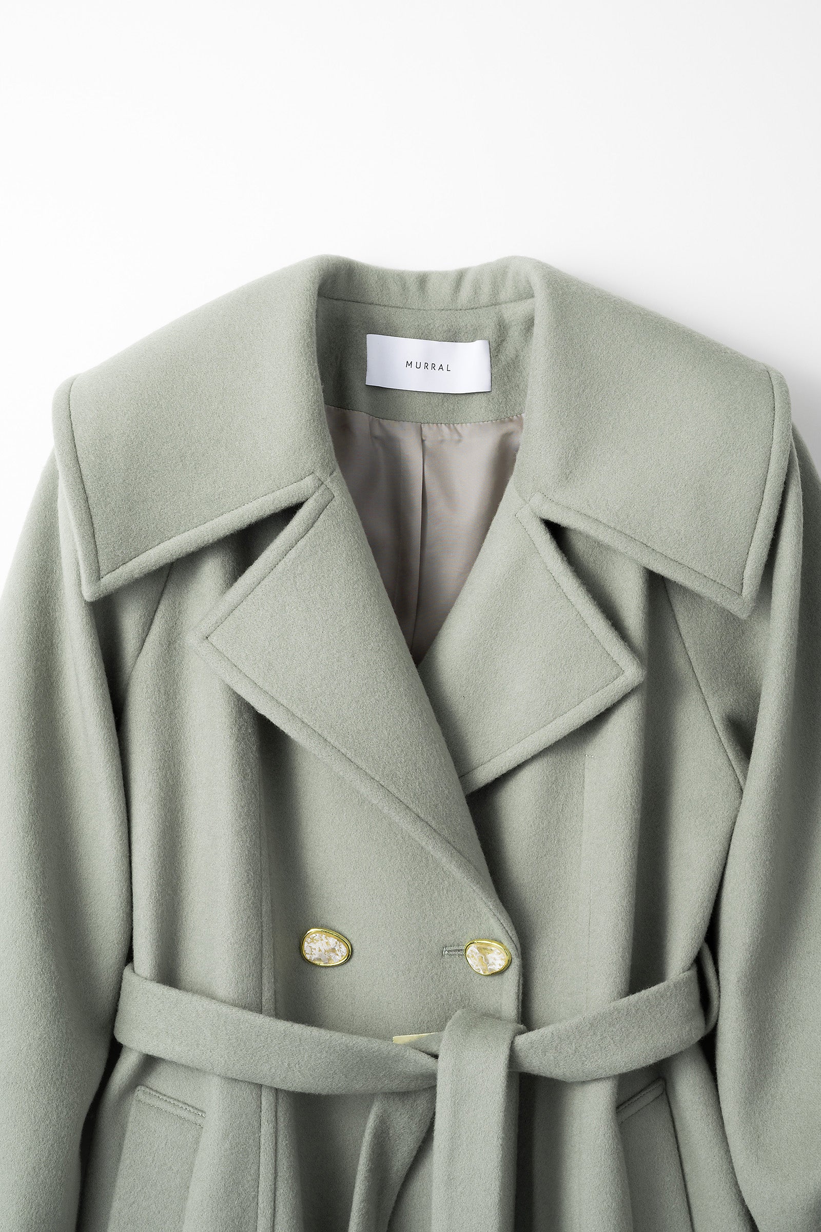 Curvy wool coat (Green)