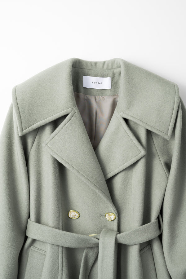 MURRAL Curvy wool coat (Green)