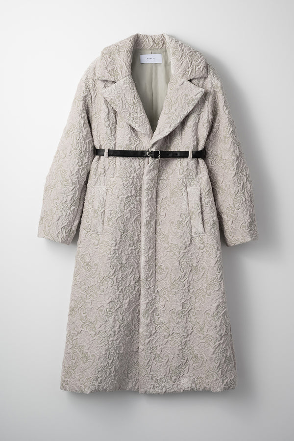 MURRAL Ice flower embroidery coat (Ivory)