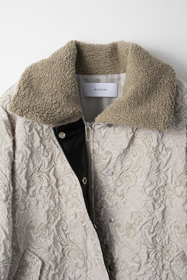 MURRAL Ice flower embroidery jacket (Ivory)