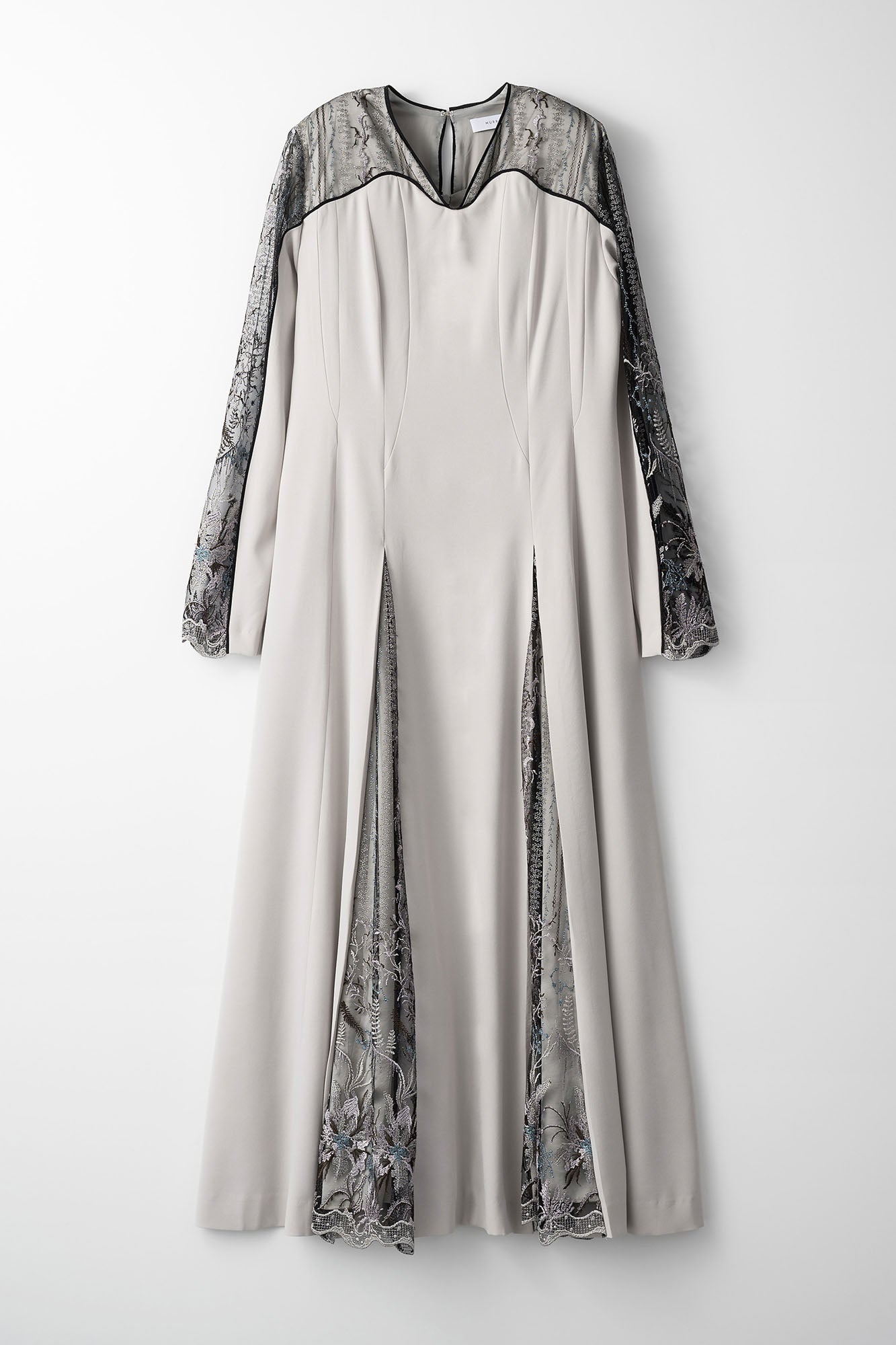 Petal lace dress (Ice gray)