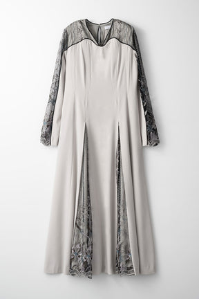 Petal lace dress (Ice gray)