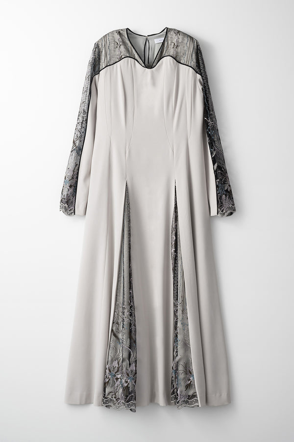MURRAL Petal lace dress (Ice gray)