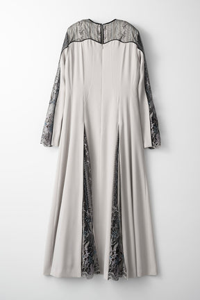 Petal lace dress (Ice gray)