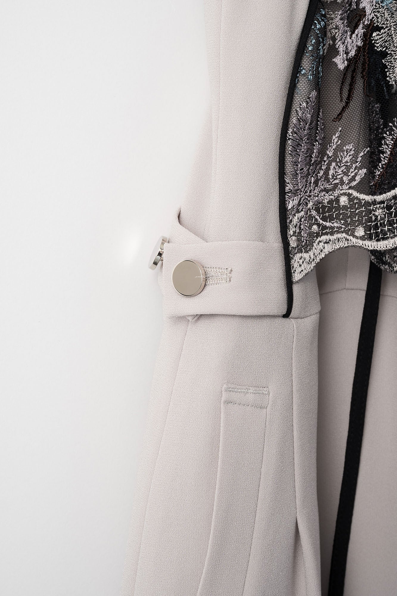 Petal lace overalls (Ice gray)