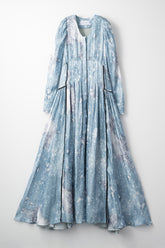 "Letter" long dress (Blue)