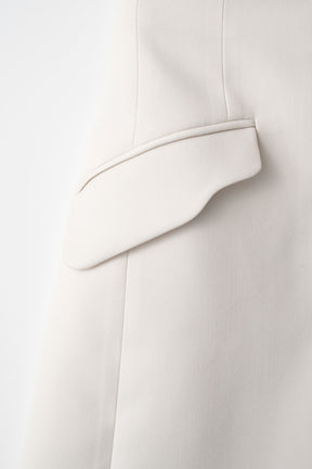 Monochrome wrapped skirt (White)