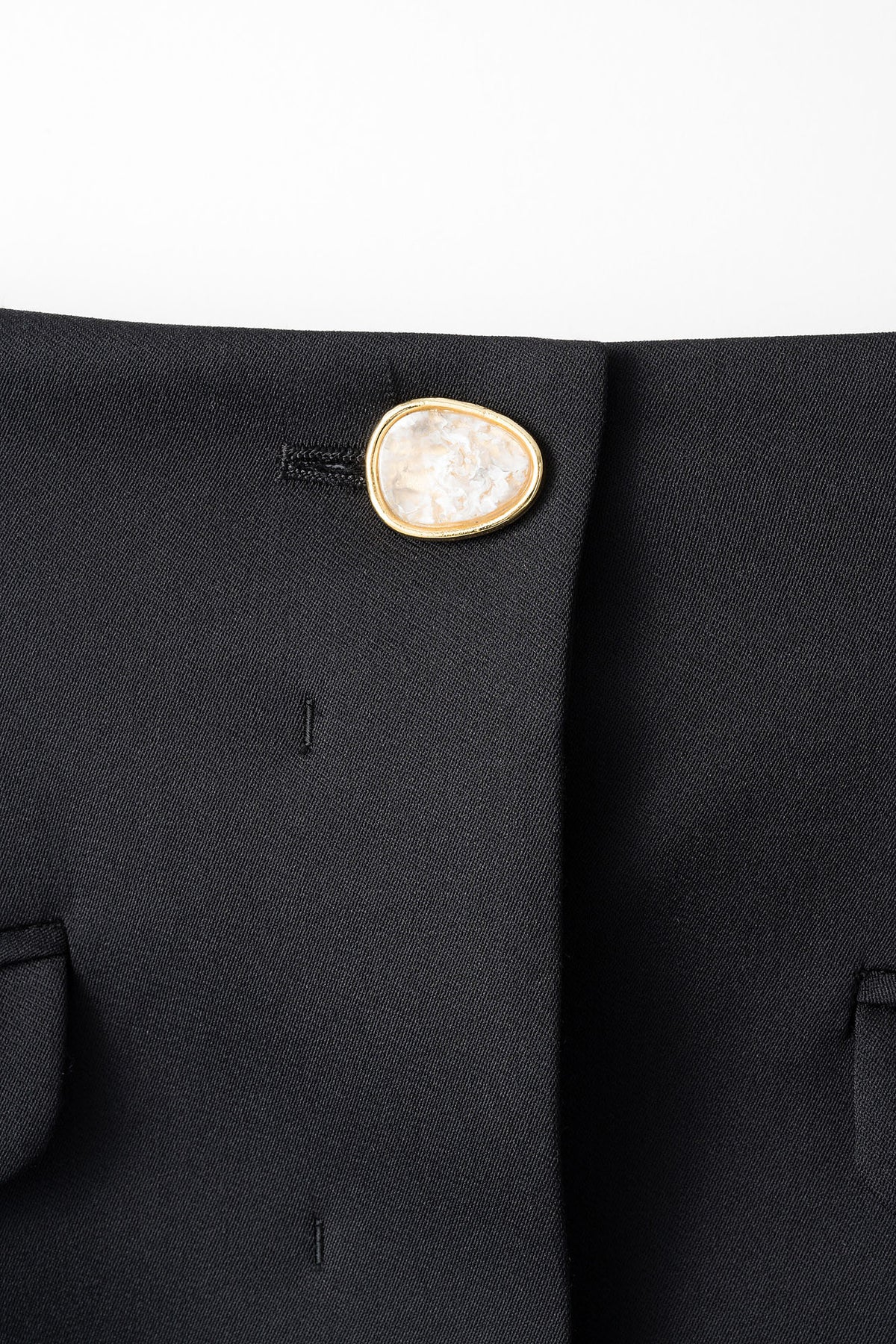 Monochrome wrapped skirt (Black)